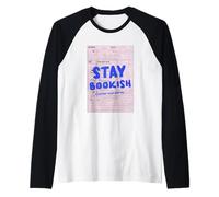 Stay Bookish Library Card Read Past Bedtime Raglan Baseball Tee