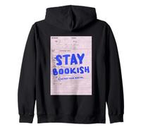 Stay Bookish Library Card Read Past Bedtime Zip Hoodie