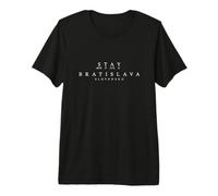 Stay Bratislava, Slovensko Coordinates - Slovakia Souvenir Premium T-Shirt