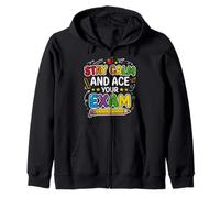 Stay Calm Ace Exam Teacher Student Motivation School Test Zip Hoodie