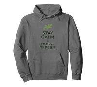 Stay Calm and Hug a Reptile | Funny Reptile Quote Pullover Hoodie