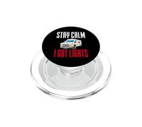 Stay Calm I Got Lights Funny Ambulance Driver EMT PopSockets PopGrip for MagSafe