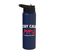 Stay Calm Ill Handle Twists Contortionist Contortion Yoga Stainless Steel Insulated Water Bottle