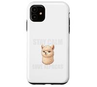 Stay Calm Love Alpacas - Funny Llama Farm Animal Case for iPhone 11