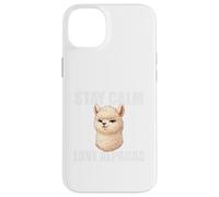Stay Calm Love Alpacas - Funny Llama Farm Animal Case for iPhone 14 Plus