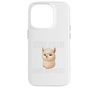 Stay Calm Love Alpacas - Funny Llama Farm Animal Case for iPhone 14 Pro