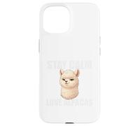 Stay Calm Love Alpacas - Funny Llama Farm Animal Case for iPhone 15