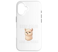 Stay Calm Love Alpacas - Funny Llama Farm Animal Case for iPhone 16