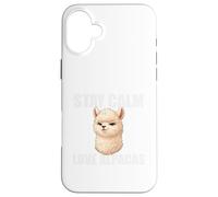 Stay Calm Love Alpacas - Funny Llama Farm Animal Case for iPhone 16 Plus