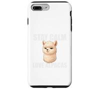 Stay Calm Love Alpacas - Funny Llama Farm Animal Case for iPhone 7 Plus/8 Plus