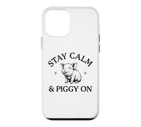 Stay Calm & Piggy On Pig Farm Animal Lover Case for iPhone 12 mini