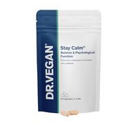 Stay Calm Supplement, Stress & Anxiety Relief | Ashwagandha KSM 66 | Magnesium, L-Theanine, Rhodiola, Schisandra & Cordyceps | 60 Vegan Capsules, 2-A-Day | DRV+, formerly DR.VEGAN