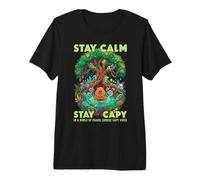 Stay Capy Capybara Zen Forest Nature Meditation Premium T-Shirt