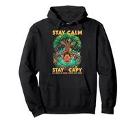 Stay Capy Capybara Zen Forest Nature Meditation Pullover Hoodie