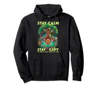 Stay Capy Capybara Zen Forest Nature Meditation Pullover Hoodie
