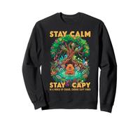 Stay Capy Capybara Zen Forest Nature Meditation Sweatshirt