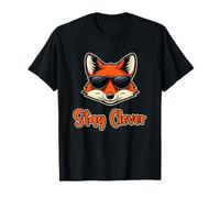 Stay Clever Fox Face Cartoon Cool Smart Expression Kids T-Shirt