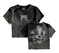 Stay Cold Apparel Trinity (custom) - Cropped T-shirt (200GSM) T-Shirt black grey L