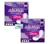 Stay Confident All Day: Incontinence Panty Liners for Women Bundle - Long Plus - High Absorbency, Thin & Discreet with Odour Neutraliser - 40 Liners Total - Alway