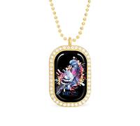Stay Coo Watercolor Pigeon Funny Pendant Necklace for Women Personalized Fashion Jewelry Diamond Necklaces for Wedding Birthday Gold Silver