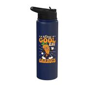 Stay Cool Eat Carrots Veggie Carrot Vegetable Vegetarian Stainless Steel Insulated Water Bottle