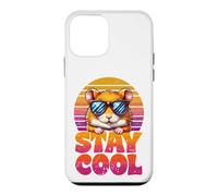 Stay Cool Hamster Stuff | Vintage Sunset Retro Cute Hamster Case for iPhone 12 mini