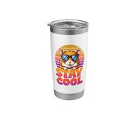 Stay Cool Hamster Stuff | Vintage Sunset Retro Cute Hamster Stainless Steel Insulated Tumbler