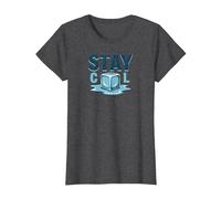 Stay Cool Melting Ice Cube Summer Refreshment T-Shirt, Women, Dark Heather Grey, L
