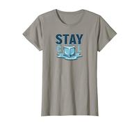 Stay Cool Melting Ice Cube Summer Refreshment T-Shirt, Women, Slate, L