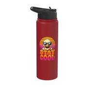 Stay Cool Retro Graphic Vintage Sunset Funny Cartoon Duck Stainless Steel Insulated Water Bottle