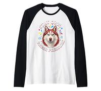 Stay Cool Under Pressure Sled Dog Lover - Red Siberian Husky Raglan Baseball Tee