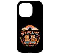 STAY COSY AND CALM CUTE HIPPIE ANIMALS Case for iPhone 15 Pro