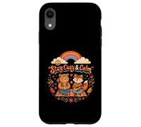 STAY COSY AND CALM CUTE HIPPIE ANIMALS Case for iPhone XR