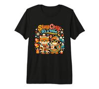 Stay Cosy ITS A Vibe Cute Fox Penguin Winter Premium T-Shirt