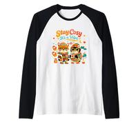 Stay Cosy ITS A Vibe Cute Fox Penguin Winter Raglan Baseball Tee