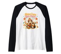 Stay Cosy Slow Down Cute Sloth and Penguin Raglan Baseball Tee