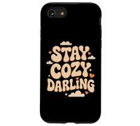 Stay Cozy Darling Retro Hygge Quote With Hearts Case for iPhone SE (2020) / 7/8