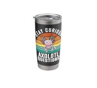 Stay Curious Axolotl Questions Fun Retro Stainless Steel Insulated Tumbler