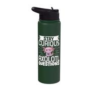 Stay Curious Axolotl Questions Stainless Steel Insulated Water Bottle