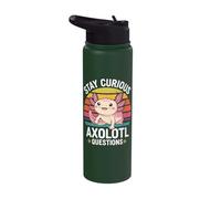 Stay Curious Axolotl Questions Stainless Steel Insulated Water Bottle