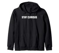 Stay Curious Growth Mindset Design Zip Hoodie