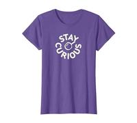 Stay Curious Vintage Typography Detective T-Shirt, Women, Purple Heather, 3XL