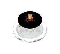 Stay Delulu Orange Kitten Pink Bow Funny Y2K Cat Design PopSockets PopGrip for MagSafe