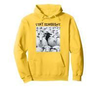 Stay Different Be Unique Sheep Graphic with a Black Sheep Pullover Hoodie