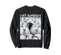 Stay Different Be Unique Sheep Graphic with a Black Sheep Sweatshirt
