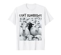 Stay Different Be Unique Sheep Graphic with a Black Sheep T-Shirt