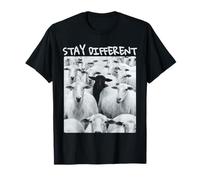 Stay Different Be Unique Sheep Graphic with a Black Sheep T-Shirt
