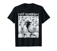 Stay Different Be Unique Sheep Graphic with a Black Sheep T-Shirt