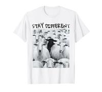 Stay Different Be Unique Sheep Graphic with a Black Sheep T-Shirt