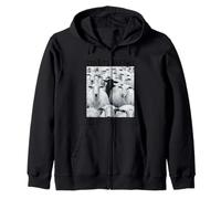 Stay Different Be Unique Sheep Graphic with a Black Sheep Zip Hoodie